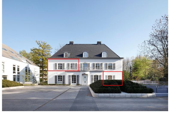 EXKLUSIVE BÜROFLÄCHE IN STILVOLLER VILLA MIT DACHTERRASSE UND KLIMATISIERUNG